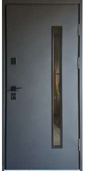 Вхідні двері Стріт грей Люкс вулиця зі склопакетом 3 контура Комфорт